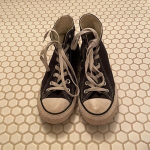 Black high top converse